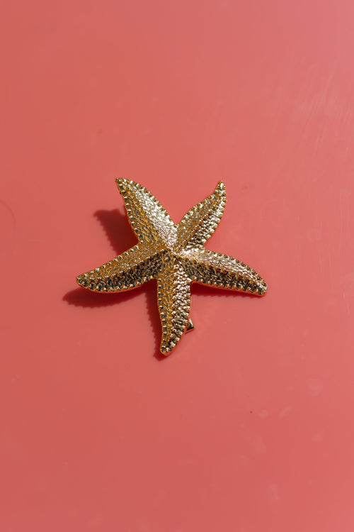 Barrette étoile de mer - dorée