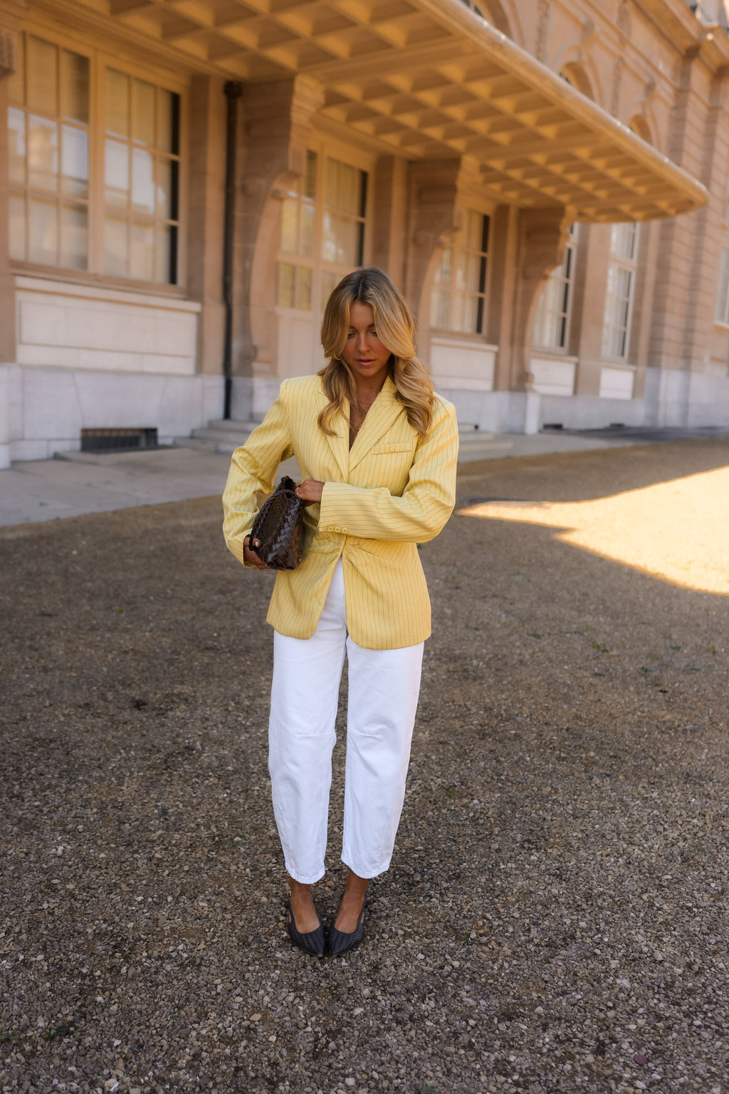 Blazer Valentina - jaune à lignes