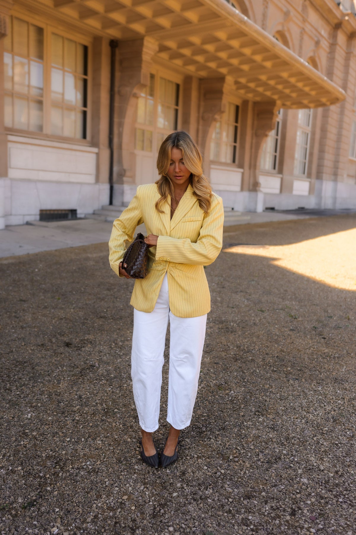 Blazer Valentina - jaune à lignes