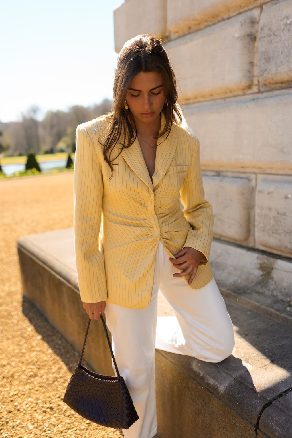 Blazer Valentina - jaune à lignes