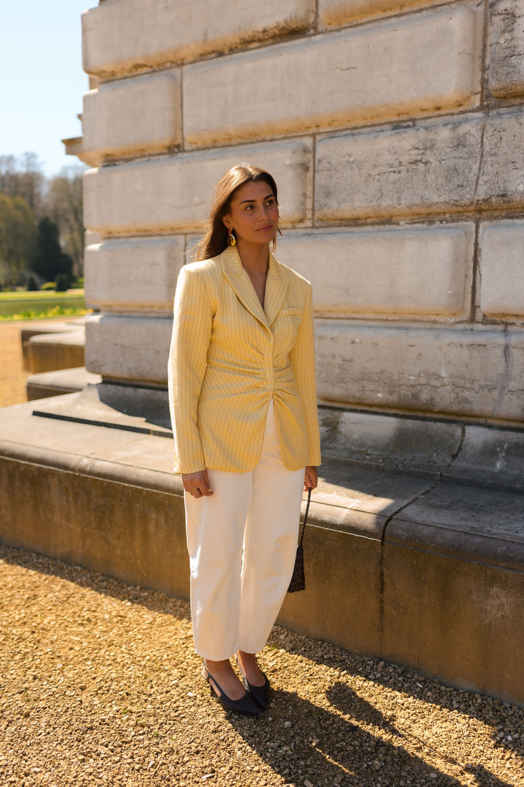 Blazer Valentina - jaune à lignes