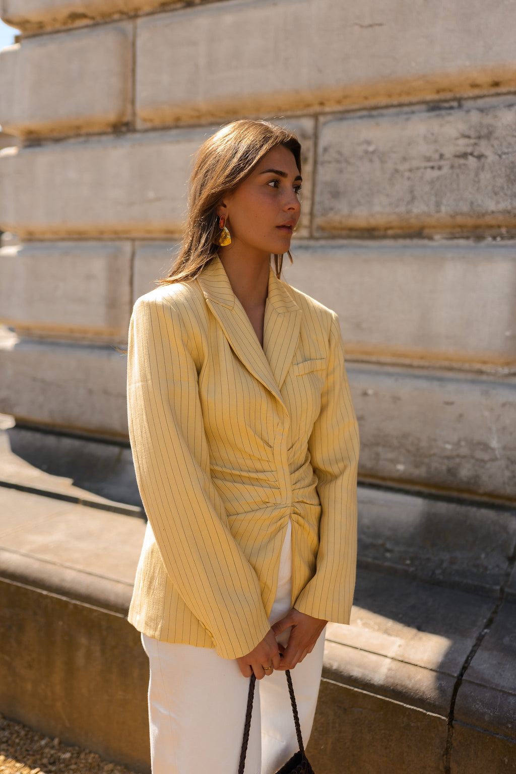 Blazer Valentina - jaune à lignes