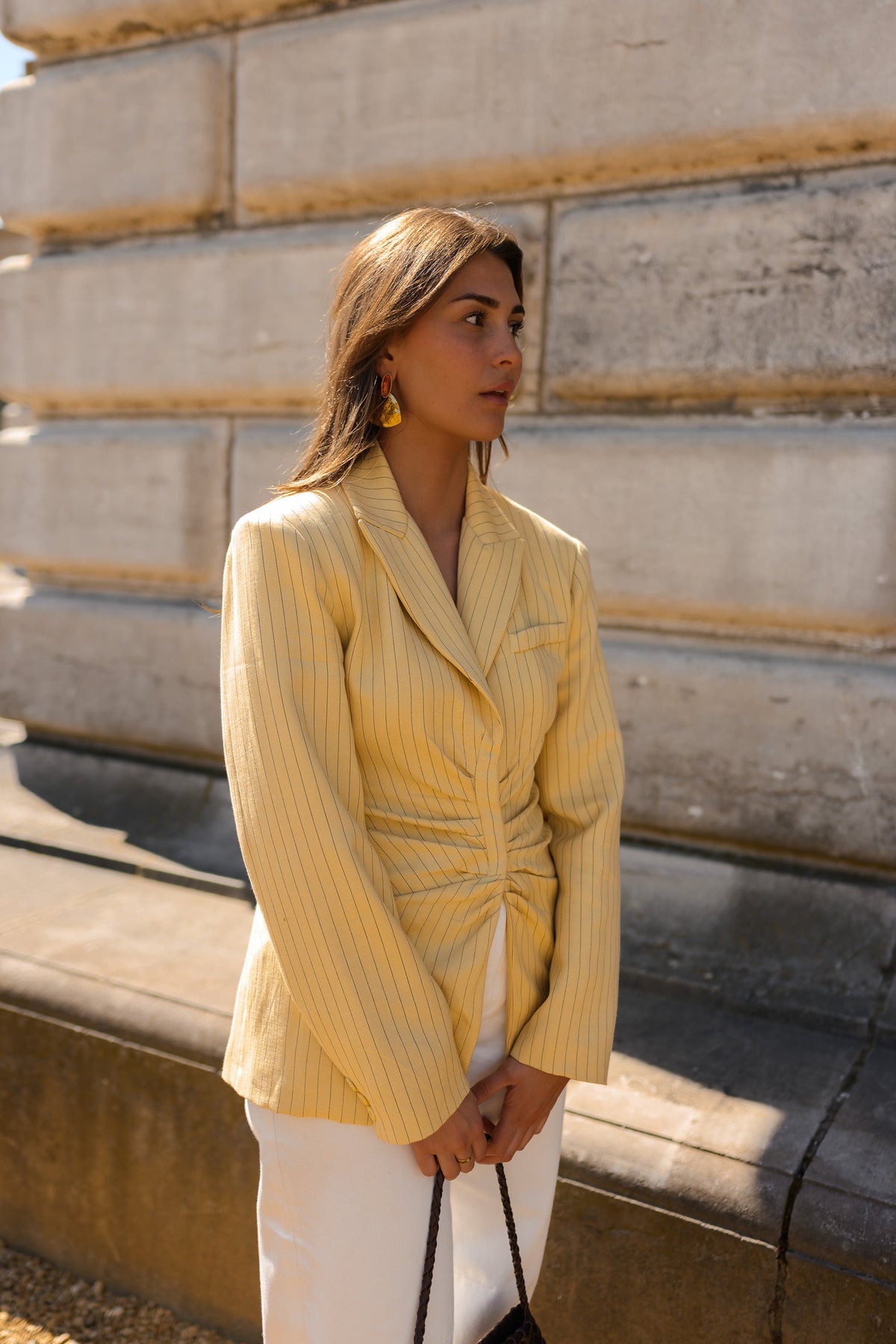 Blazer Valentina - jaune à lignes
