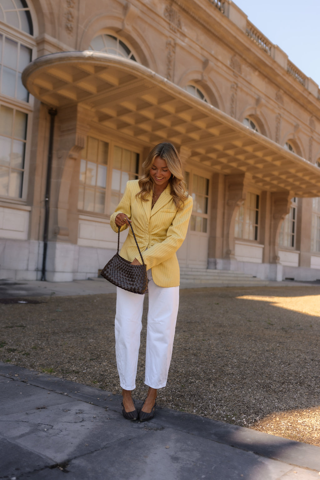 Blazer Valentina - jaune à lignes