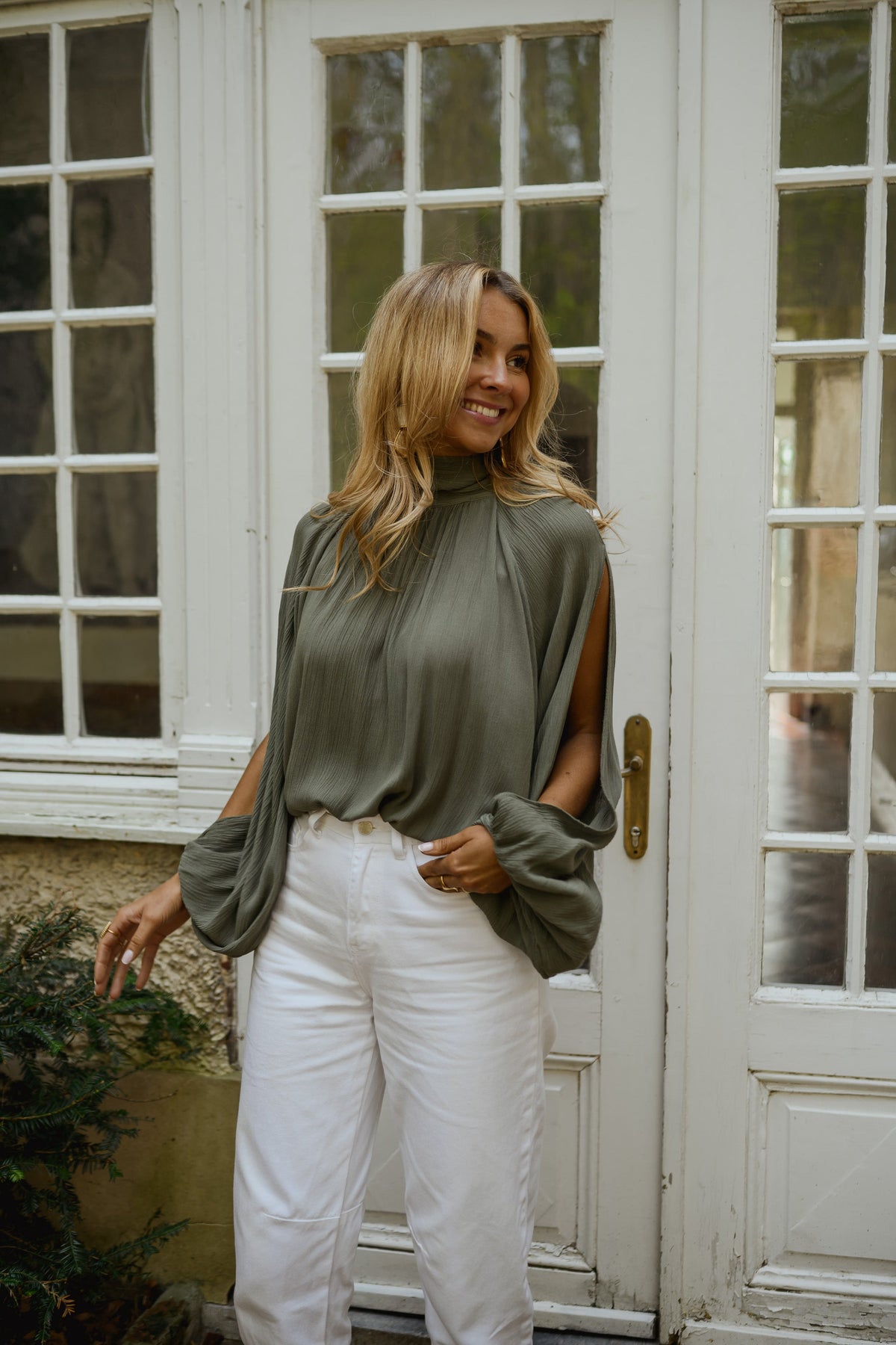 Blouse Belly - kaki
