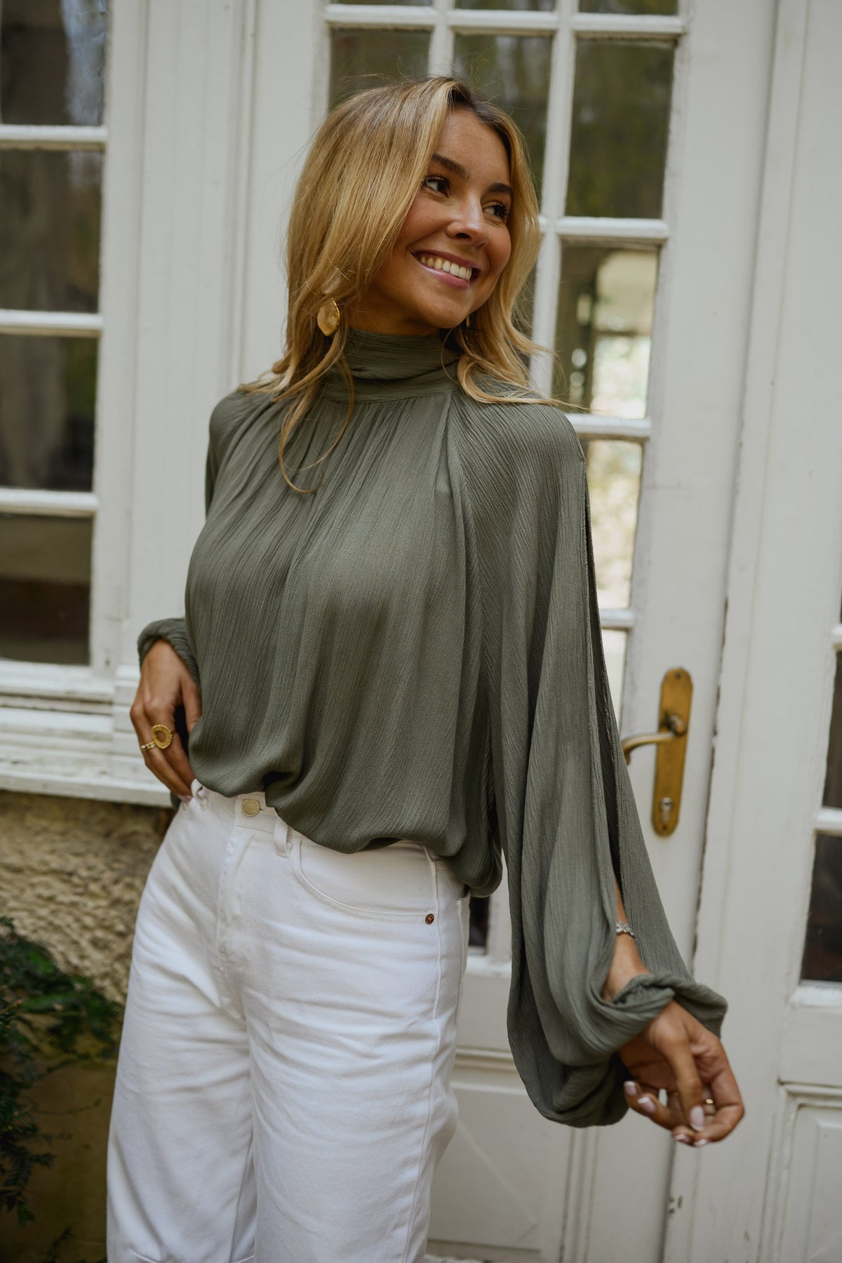 Blouse Belly - kaki