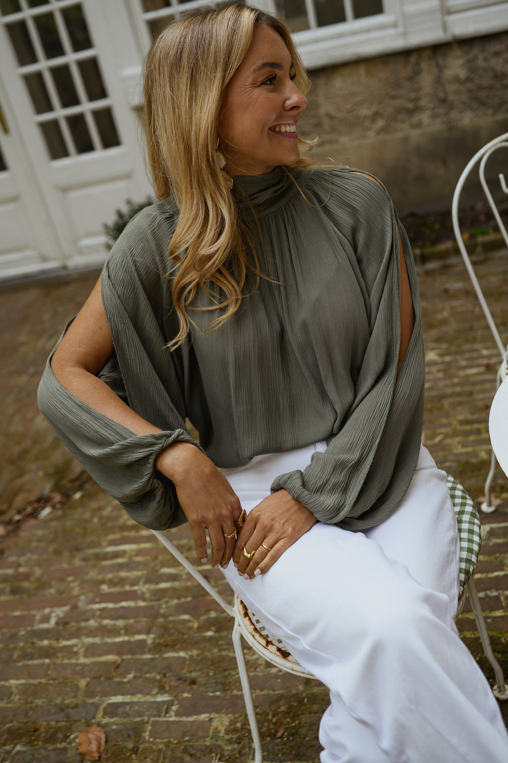 Blouse Belly - kaki