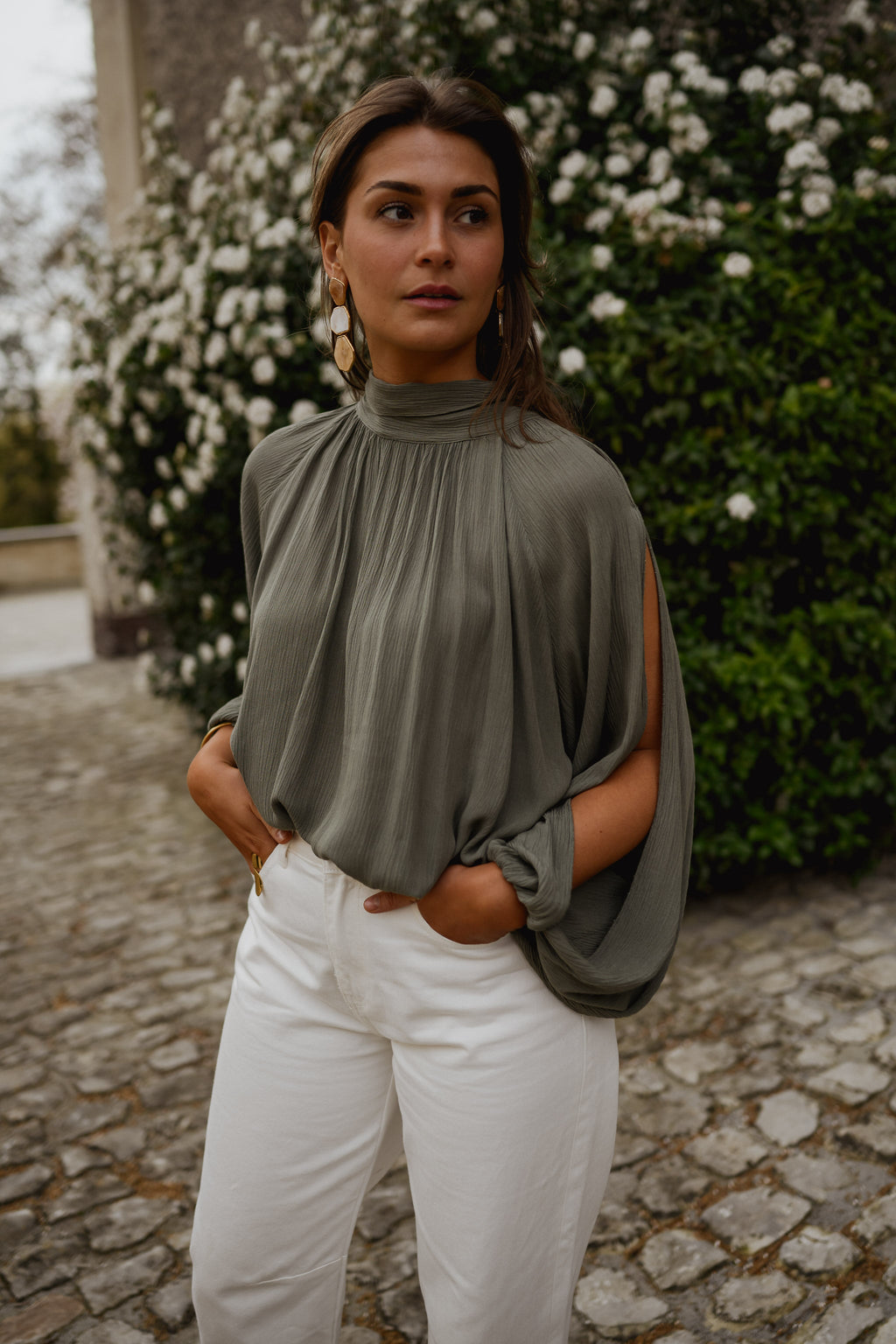 Blouse Belly - kaki