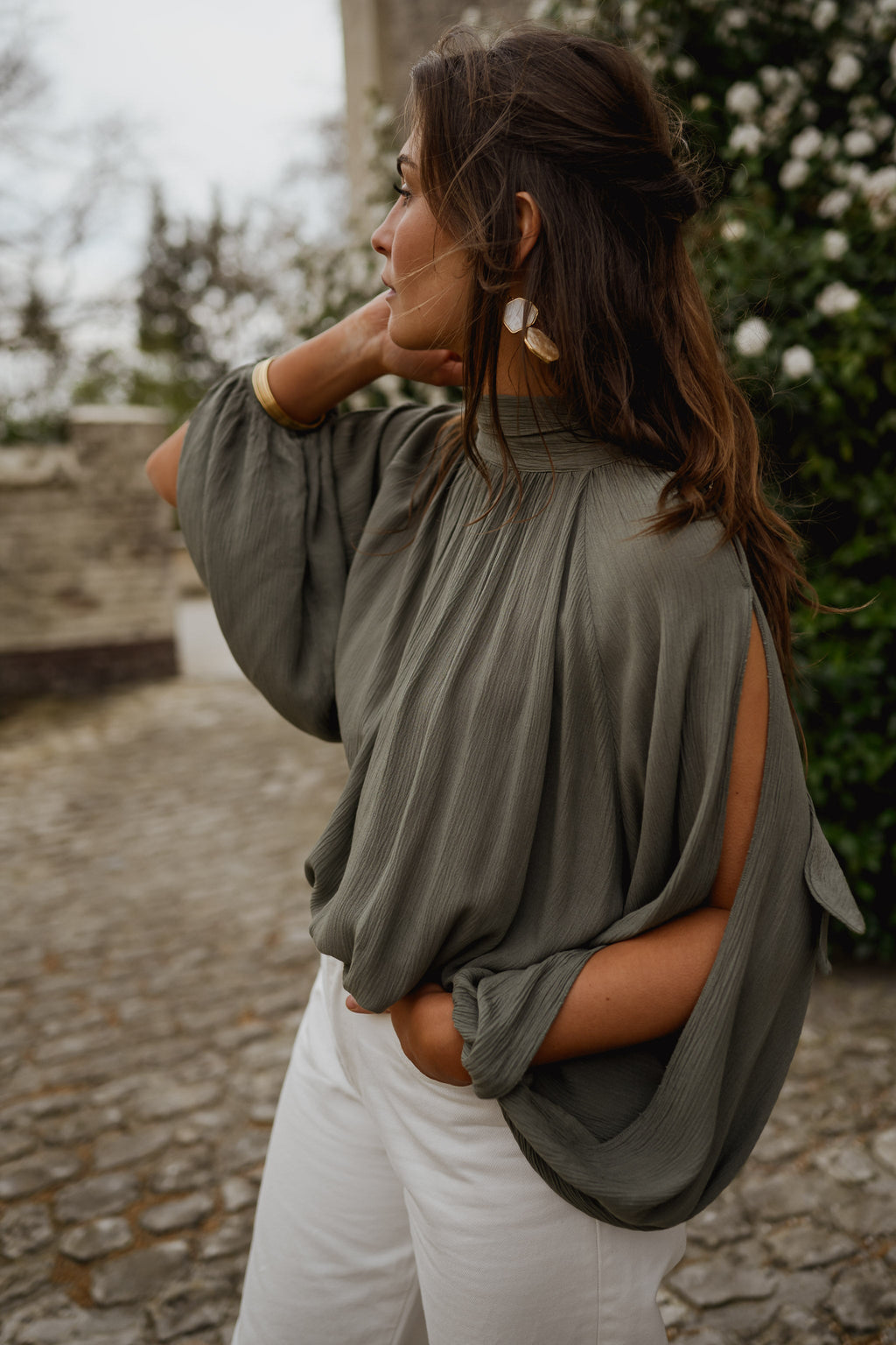 Blouse Belly - kaki
