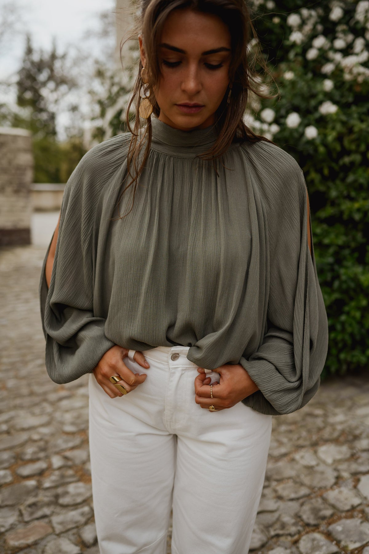 Blouse Belly - kaki