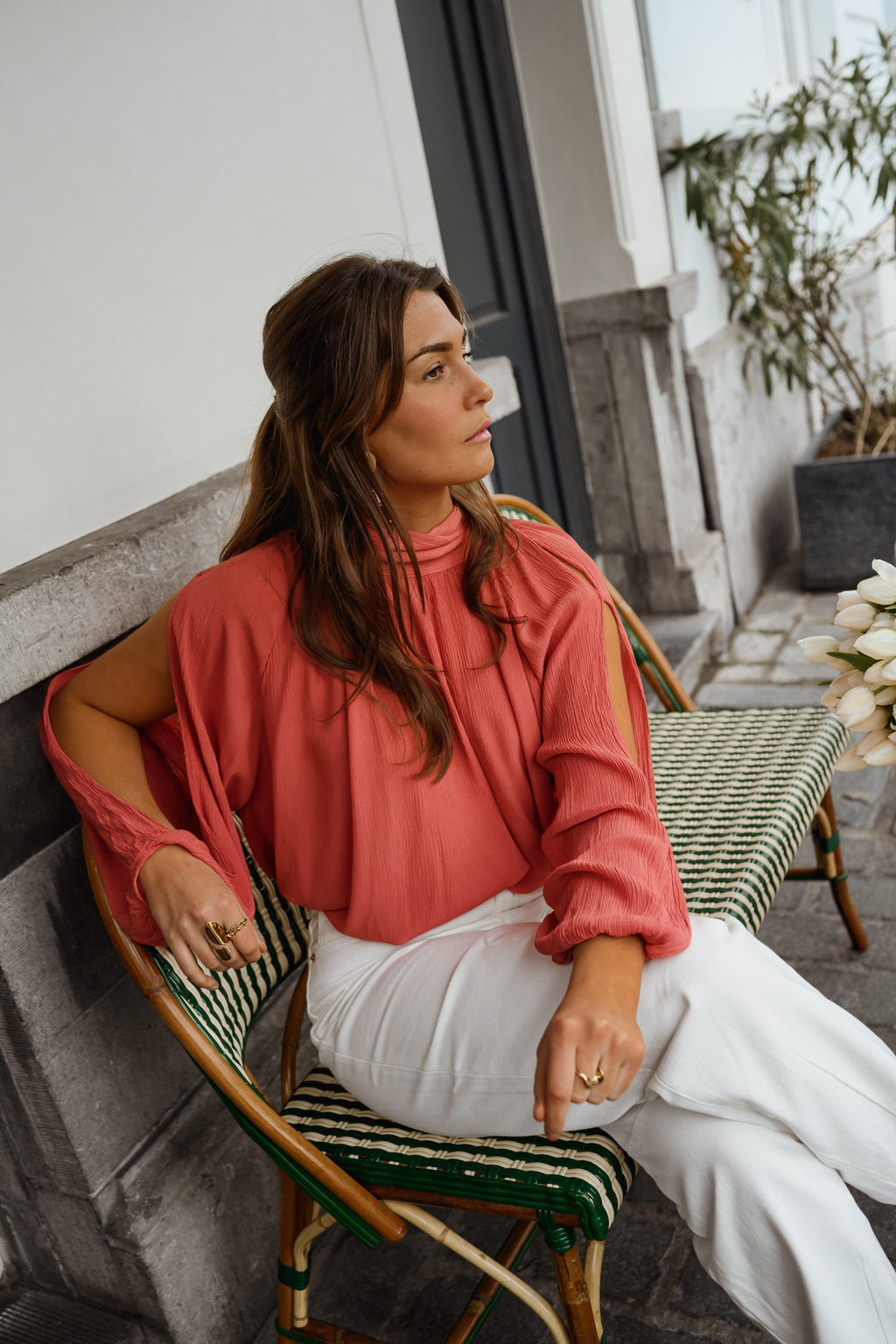 Blouse Belly - terracotta