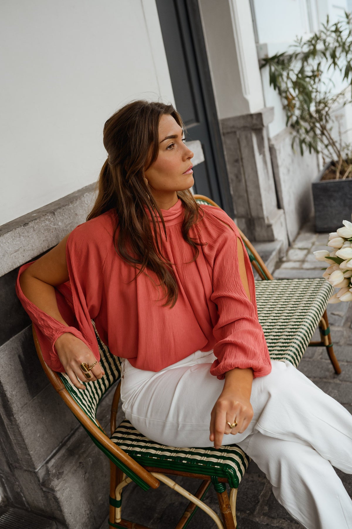 Blouse Belly - terracotta