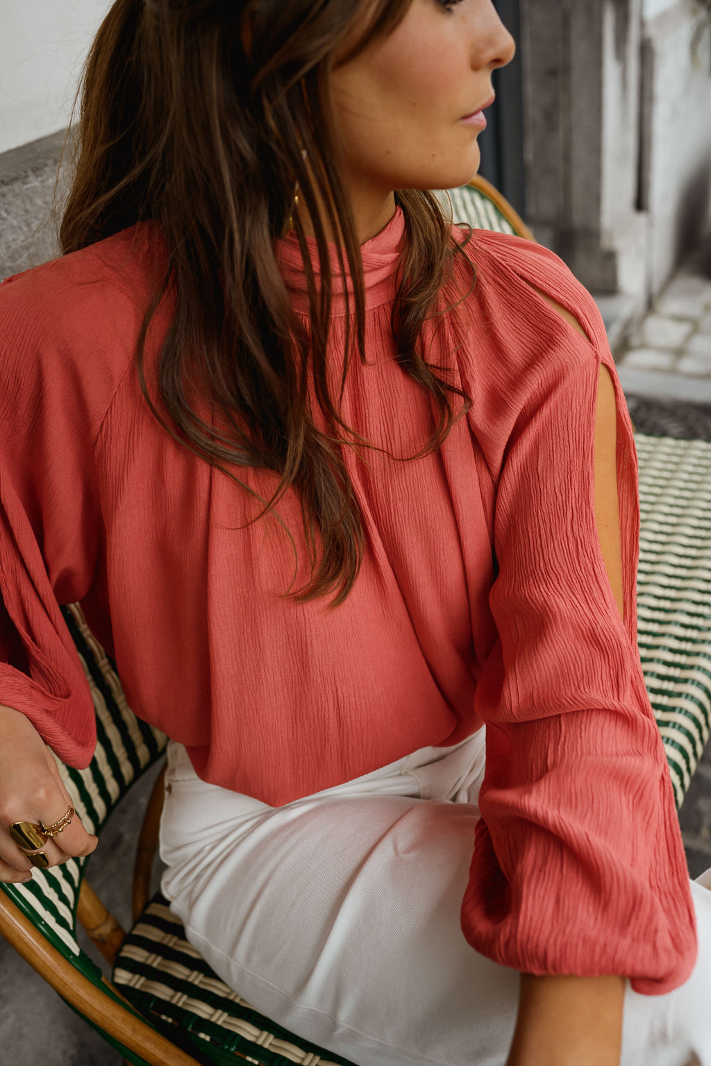 Blouse Belly - terracotta