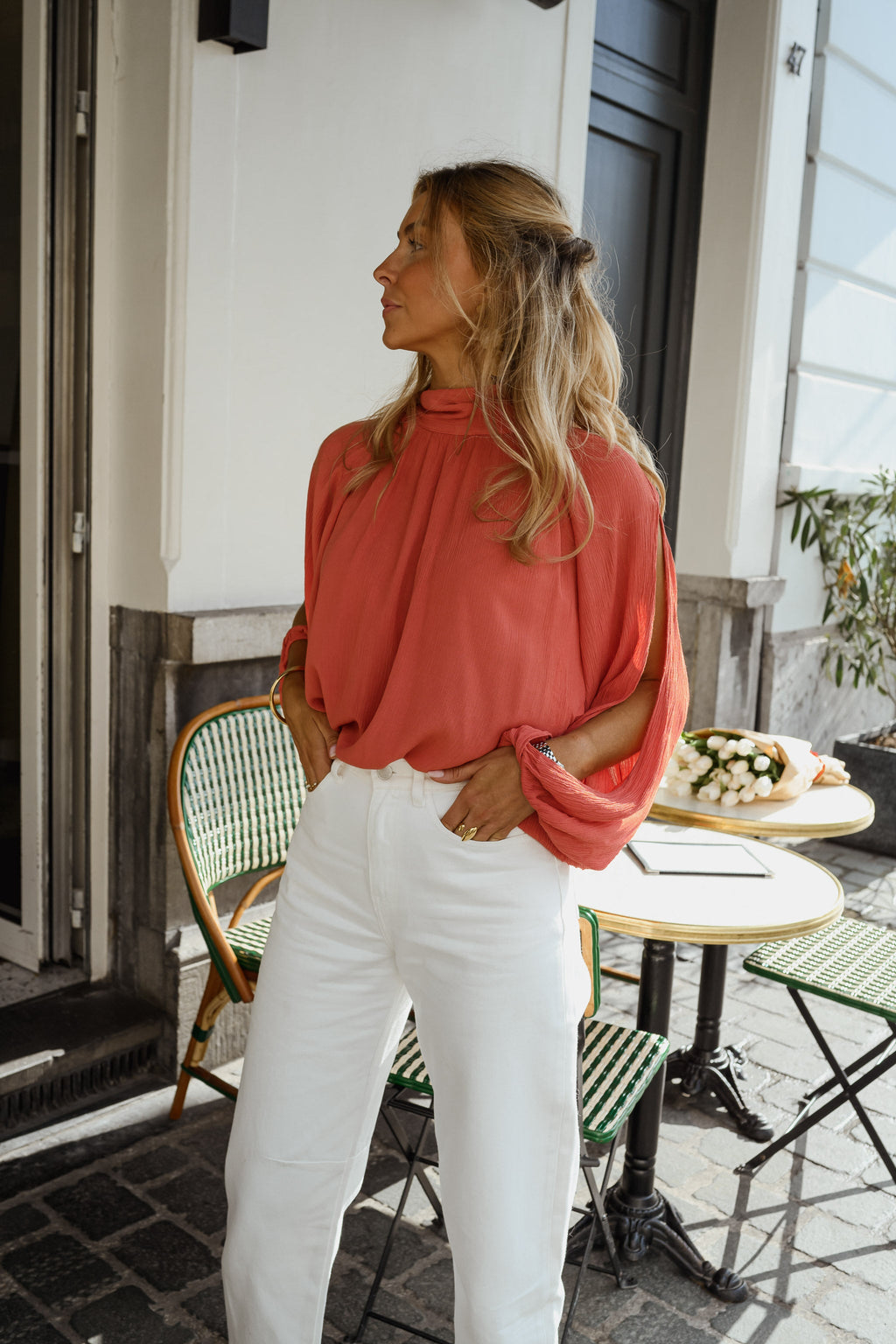 Blouse Belly - terracotta