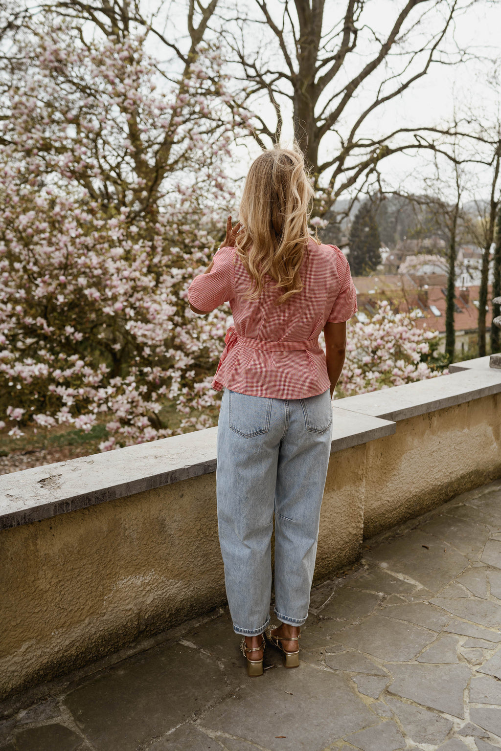 Blouse Camille - vichy rouge