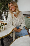 Blouse Clarissa - écrue à pois