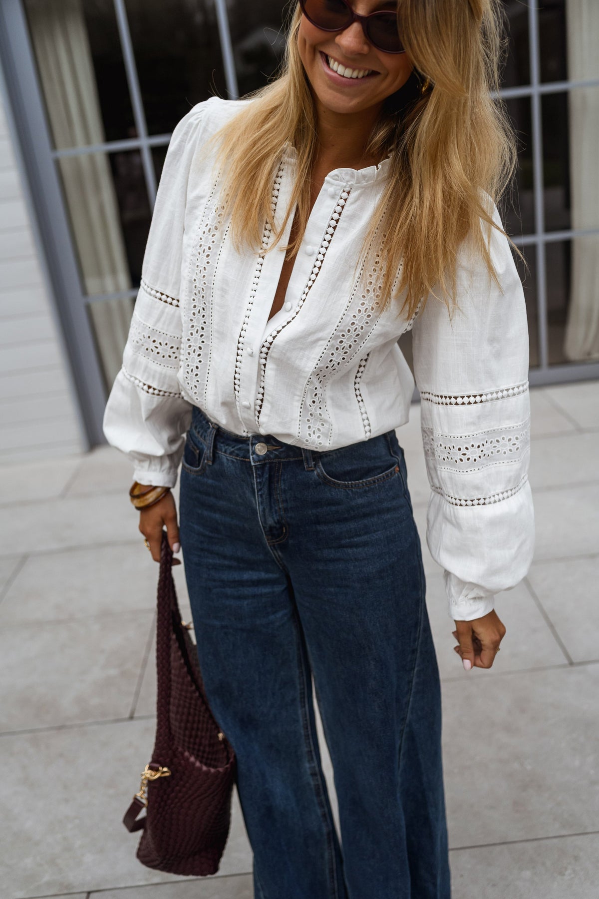 Blouse Grain - blanche