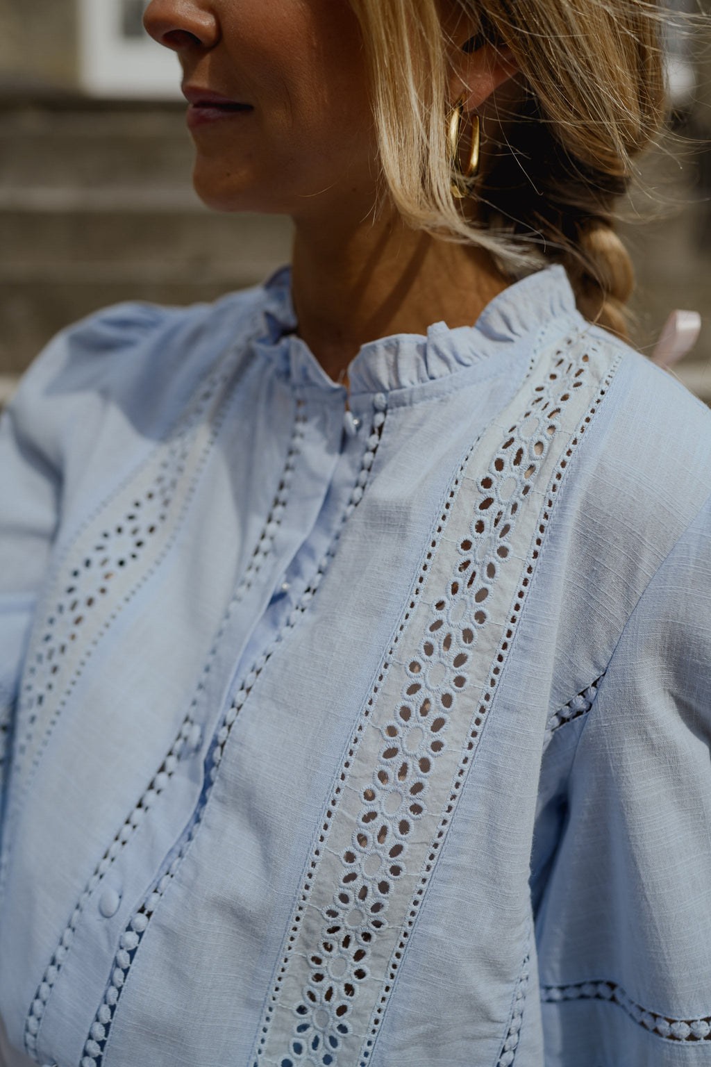 Blouse Grain - bleue
