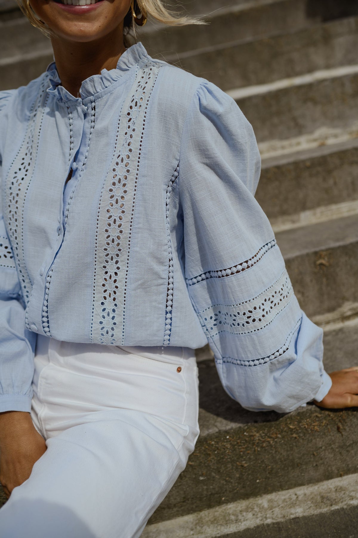 Blouse Grain - bleue