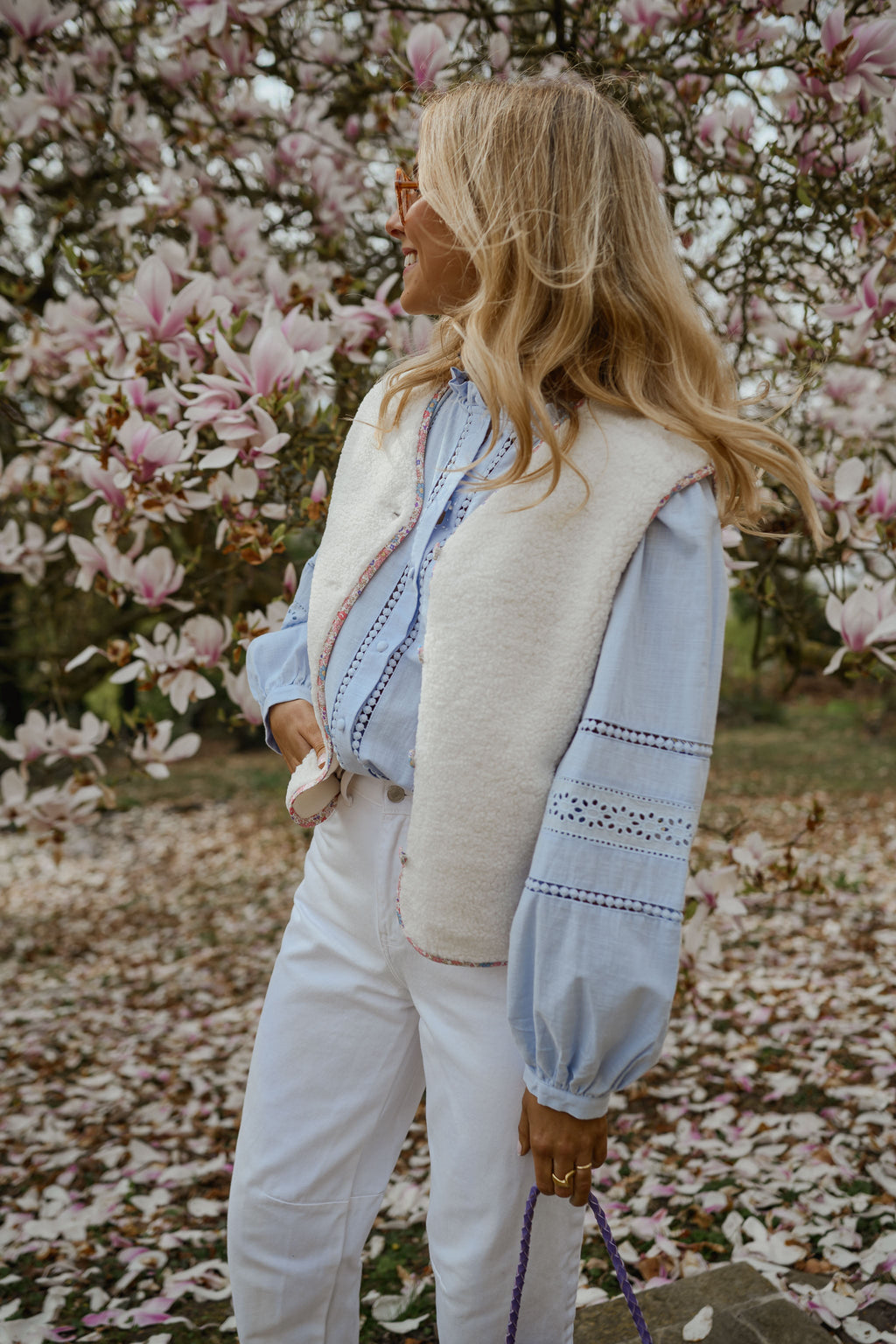 Blouse Grain - bleue