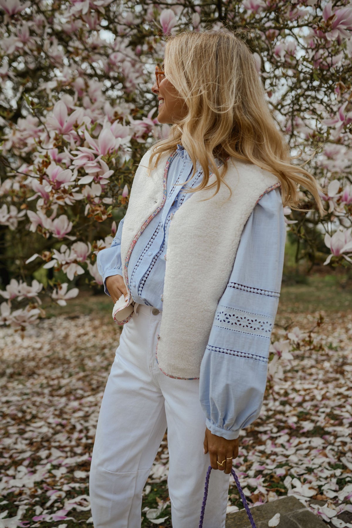 Blouse Grain - bleue