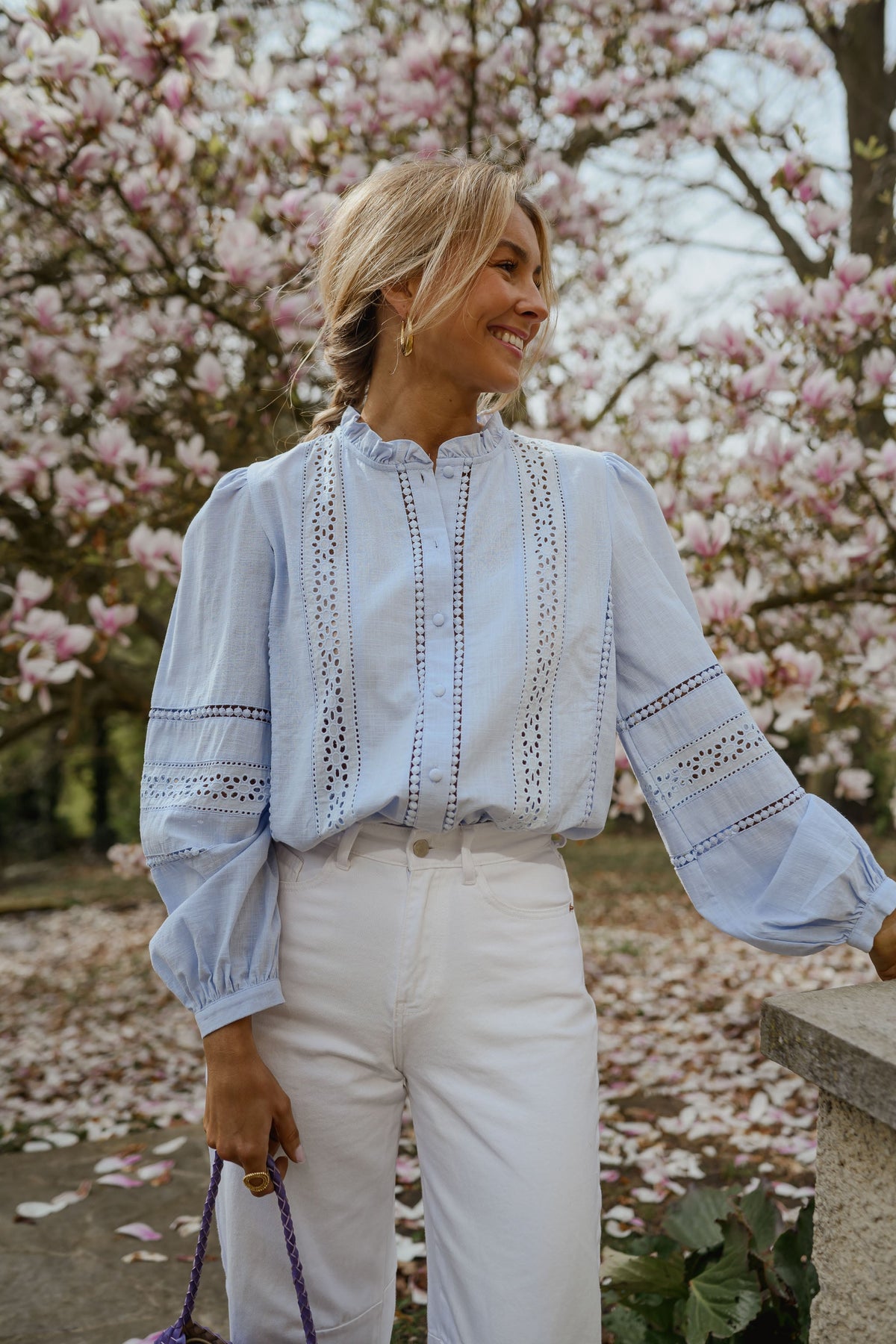 Blouse Grain - bleue