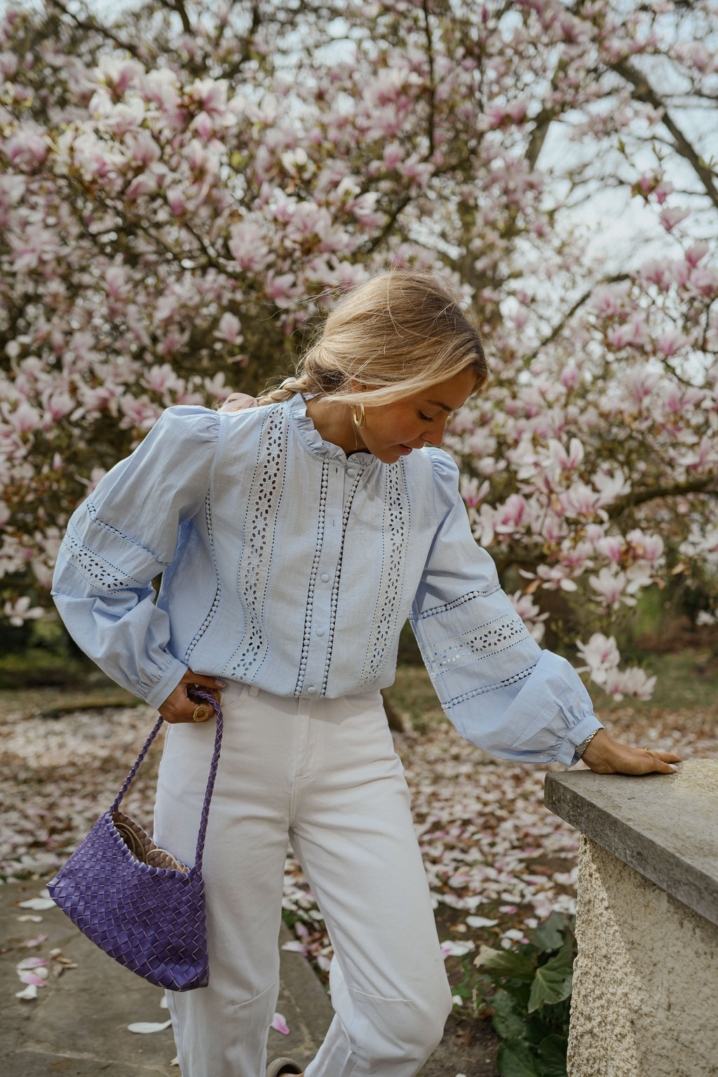 Blouse Grain - bleue