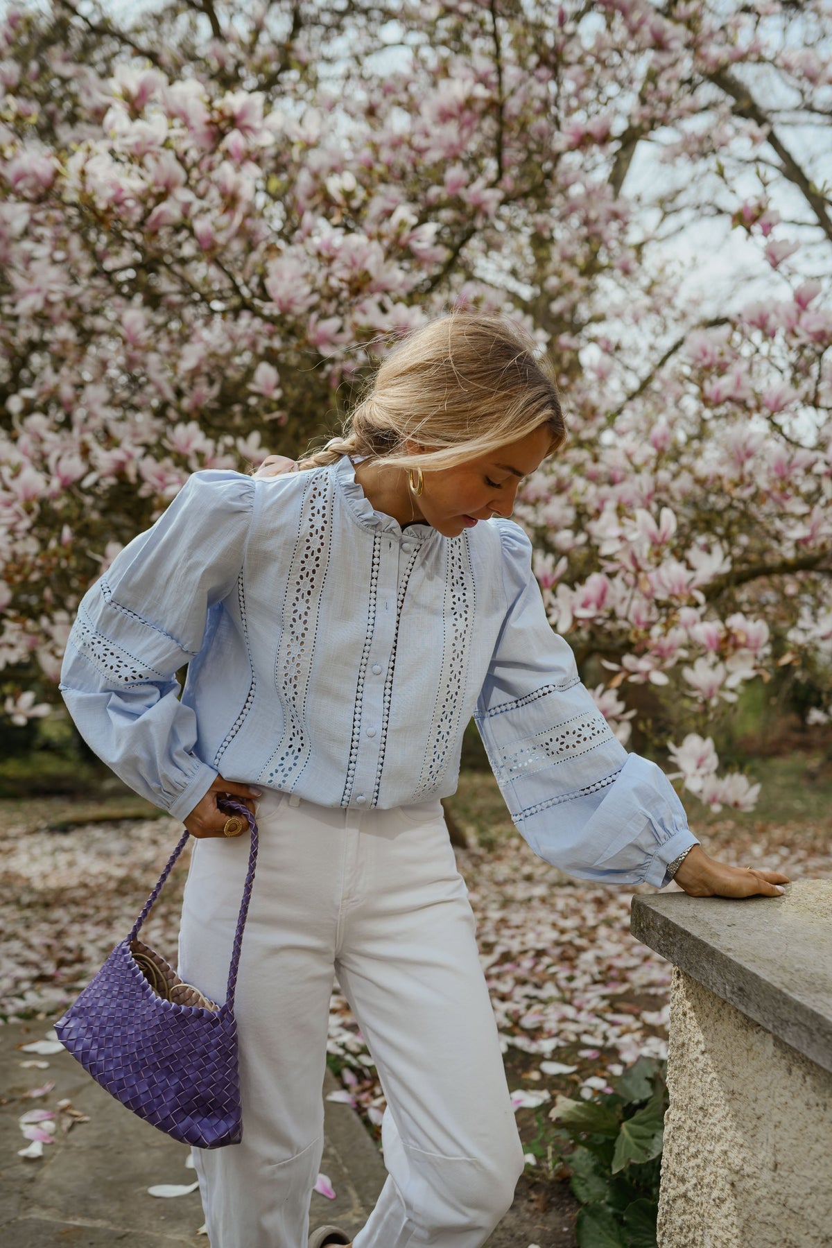 Blouse Grain - bleue