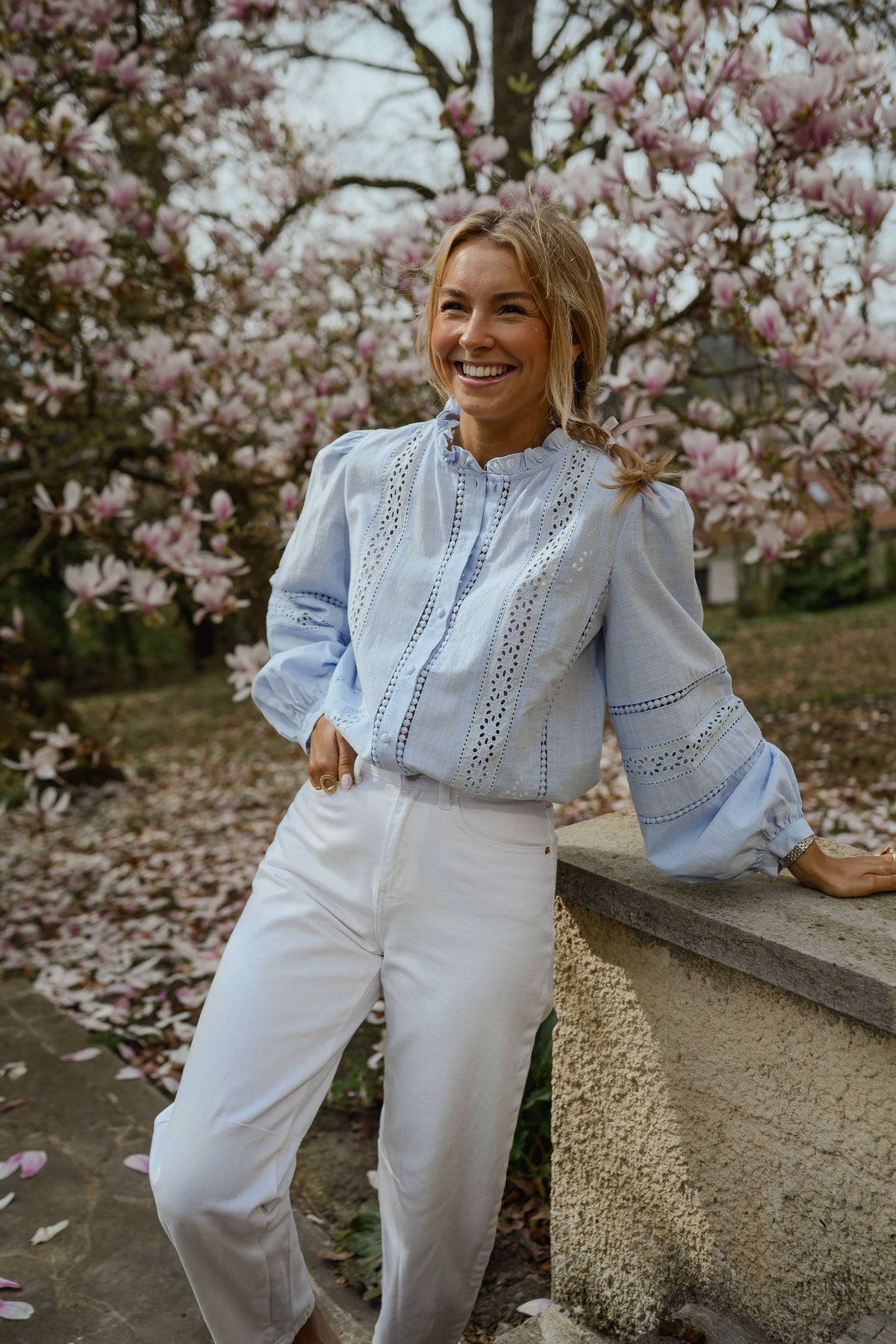 Blouse Grain - bleue