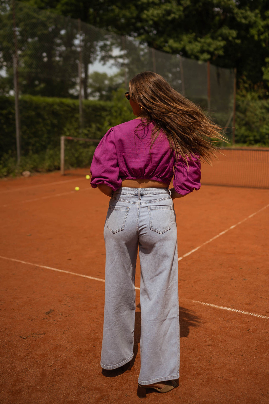 Blouse Kelya - mauve en lin