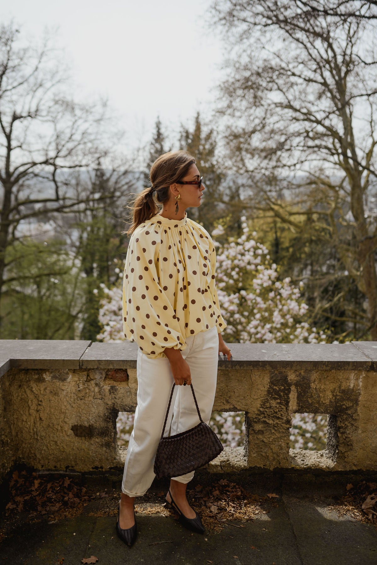 Blouse Laurya - jaune à pois