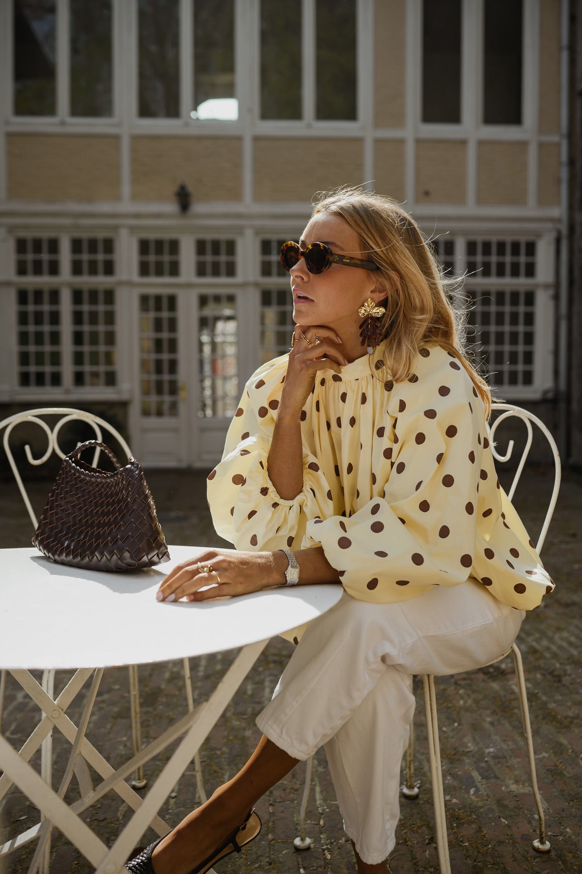 Blouse Laurya - jaune à pois