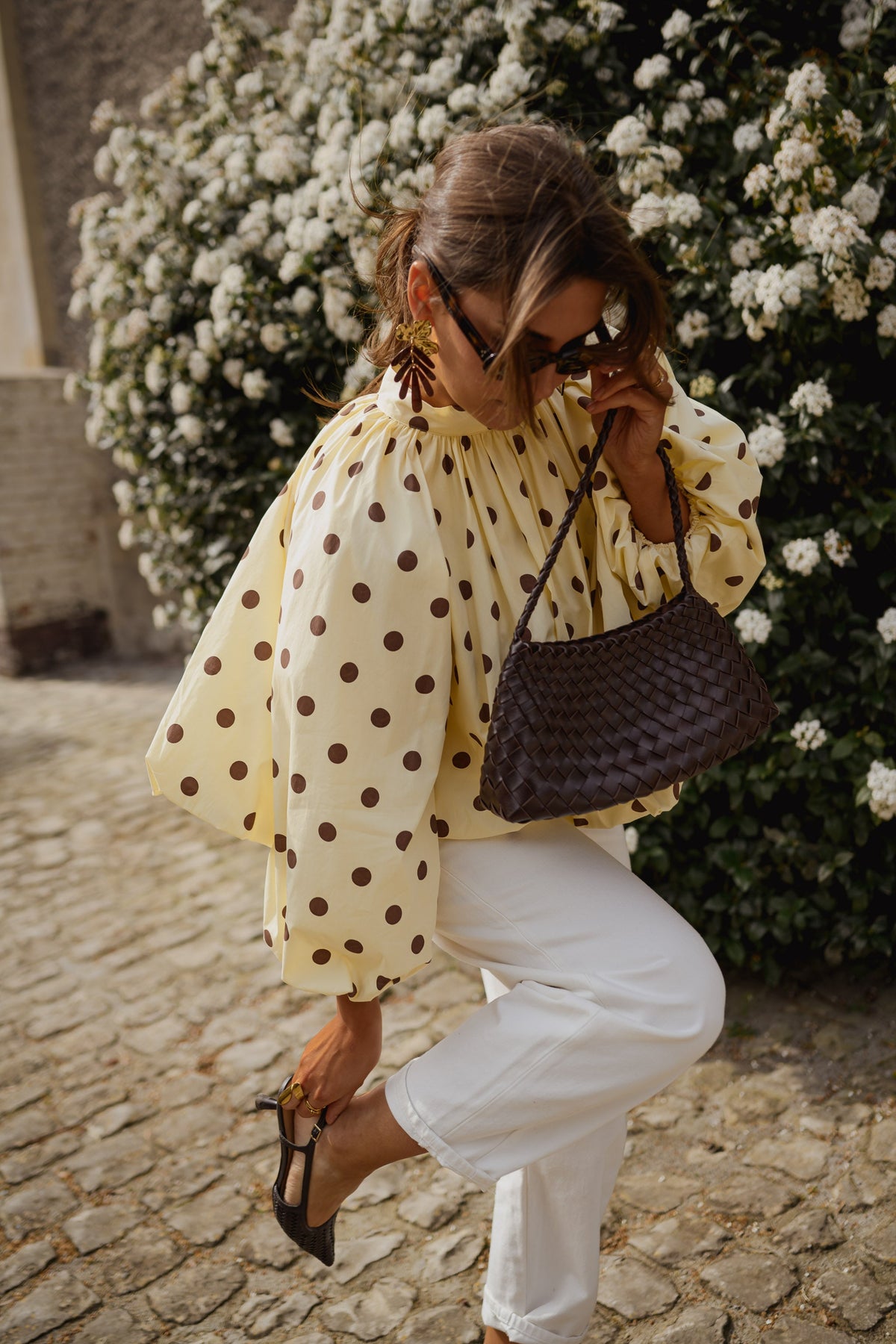 Blouse Laurya - jaune à pois