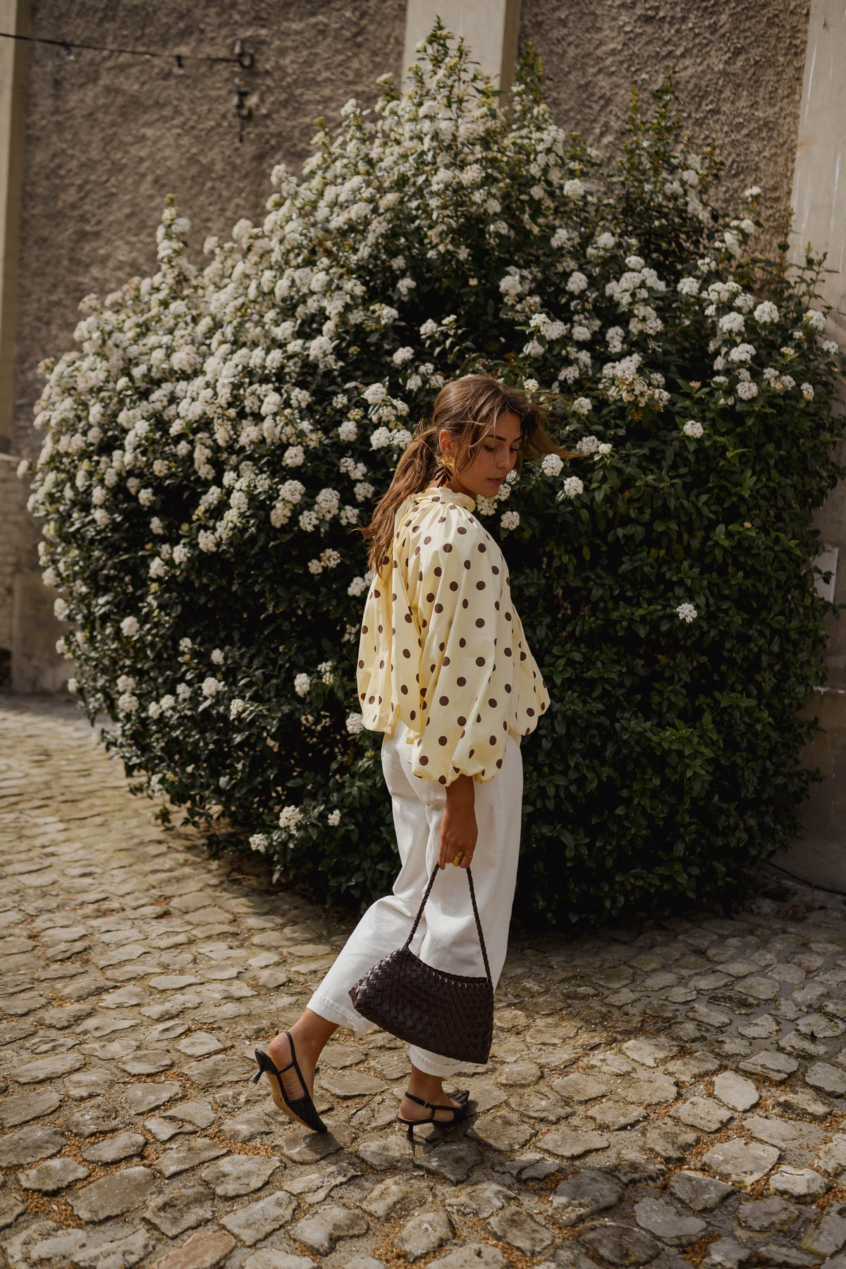 Blouse Laurya - jaune à pois