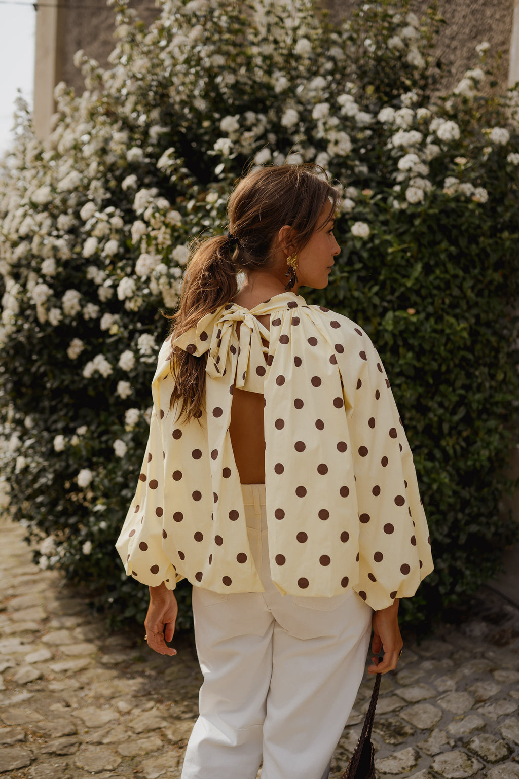 Blouse Laurya - jaune à pois