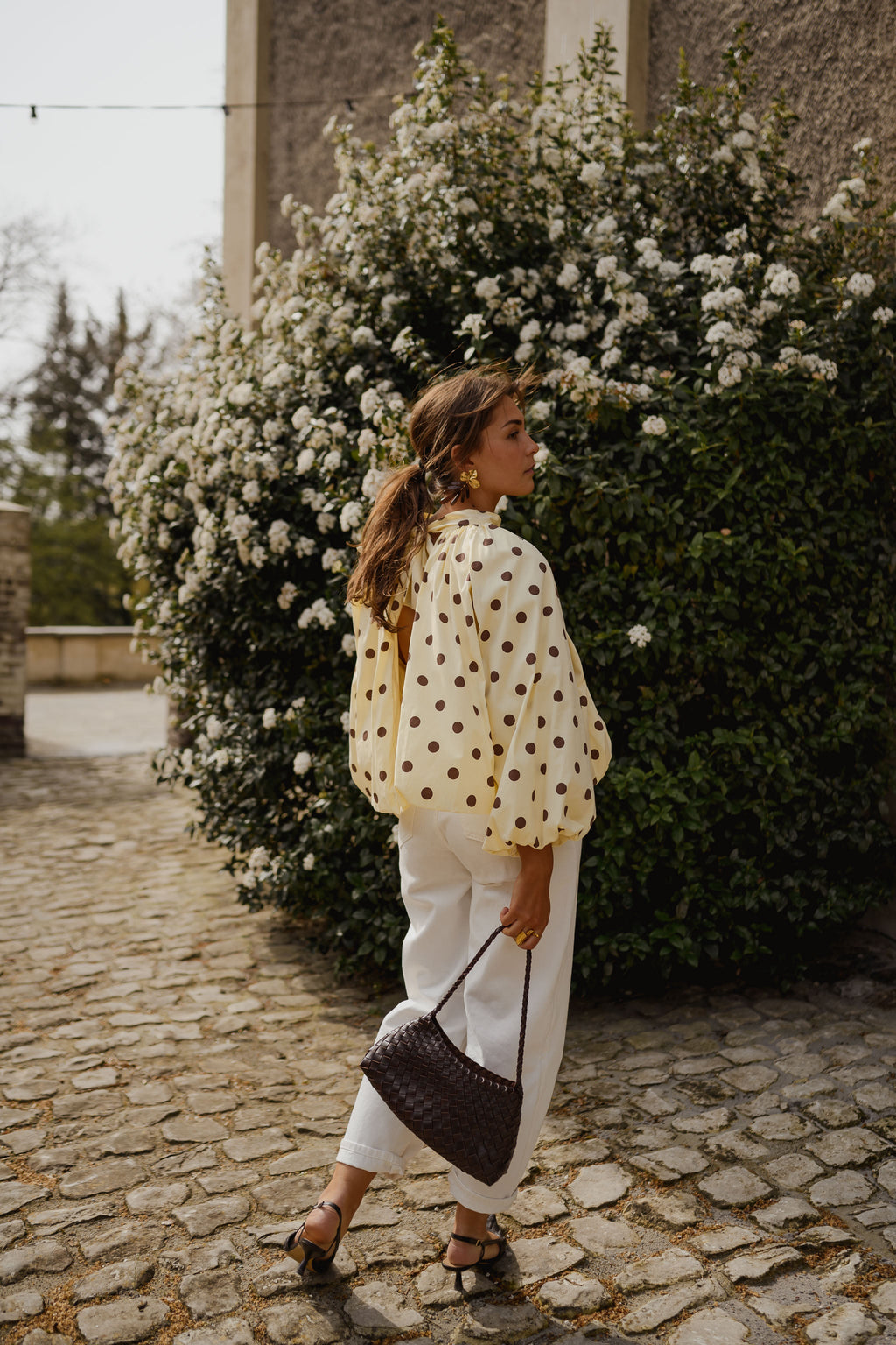 Blouse Laurya - jaune à pois