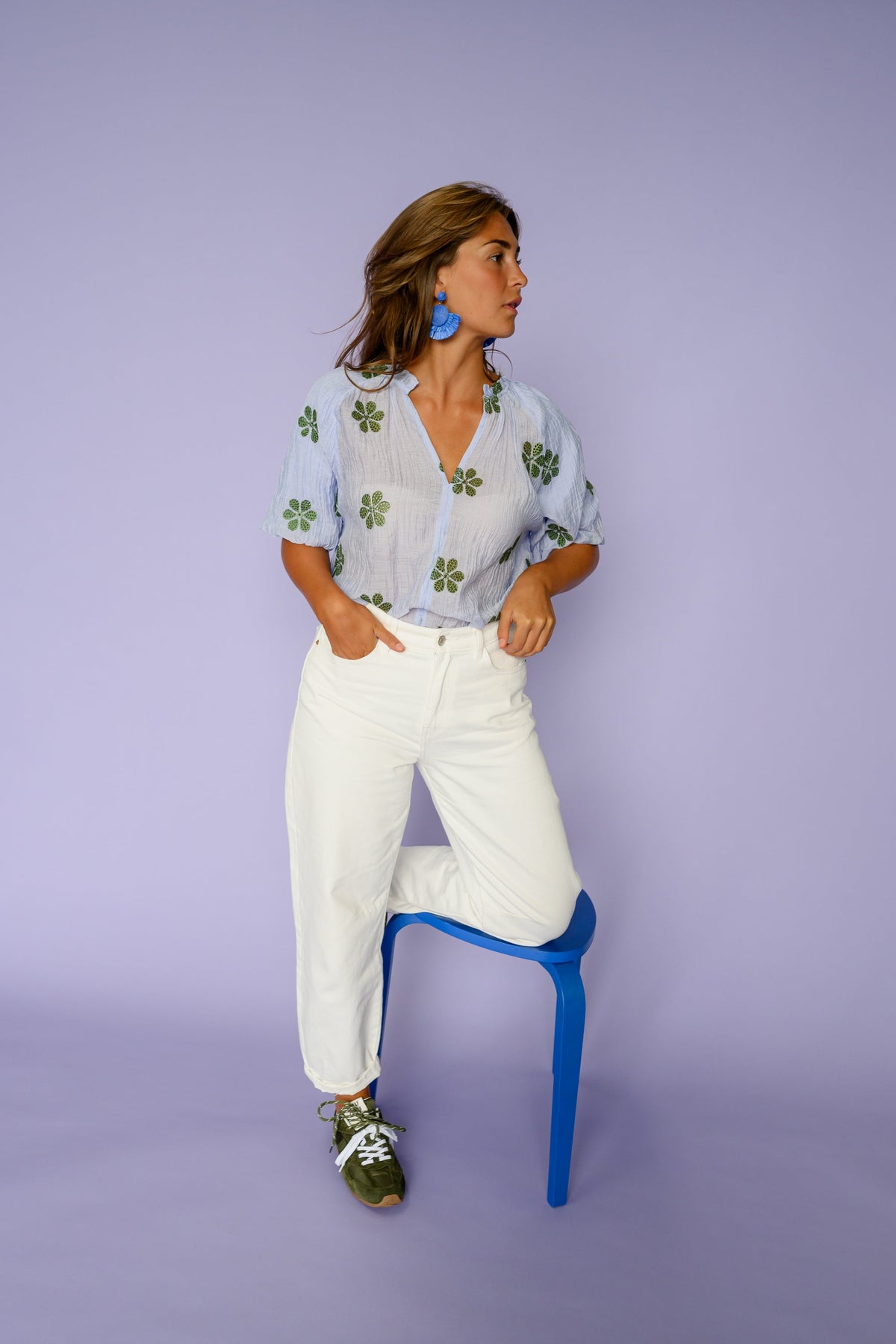 Blouse Layla - bleue