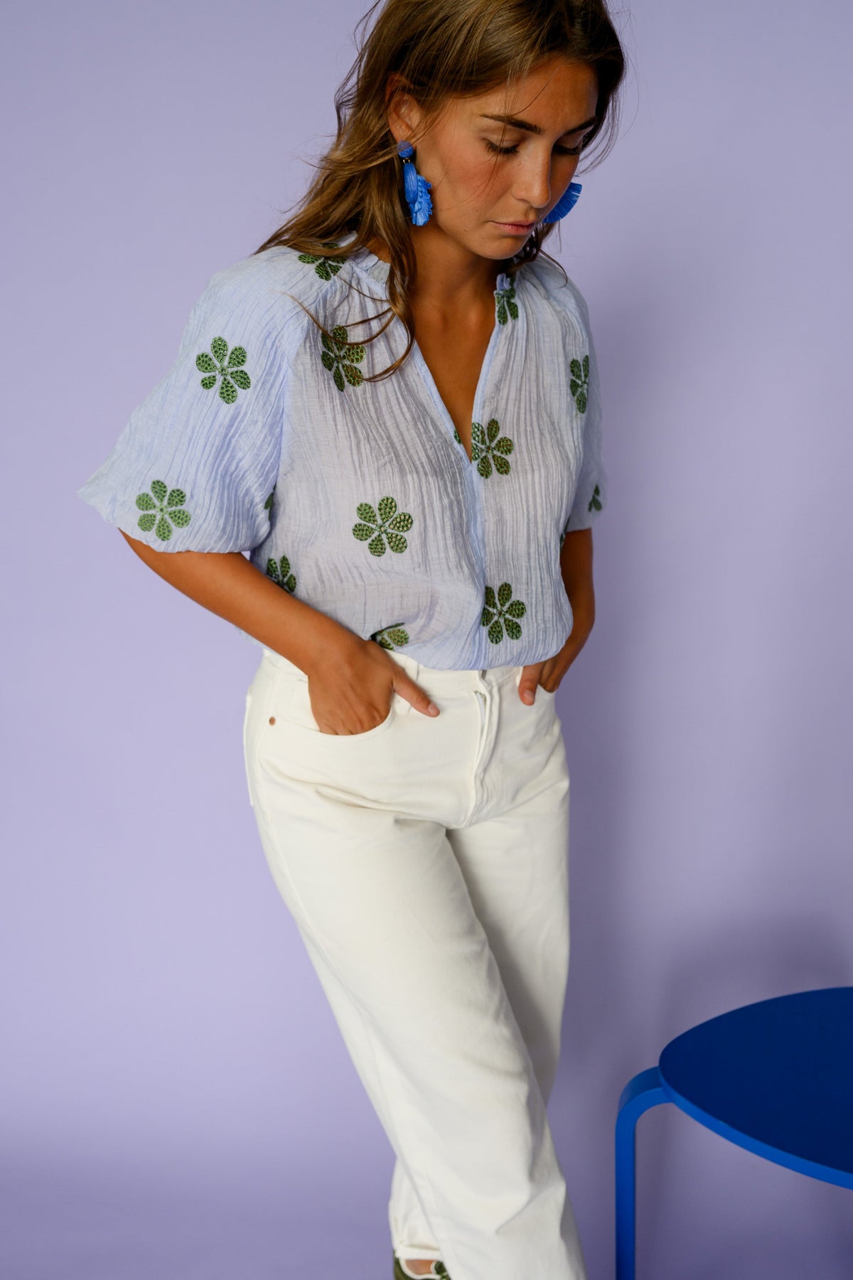 Blouse Layla - bleue