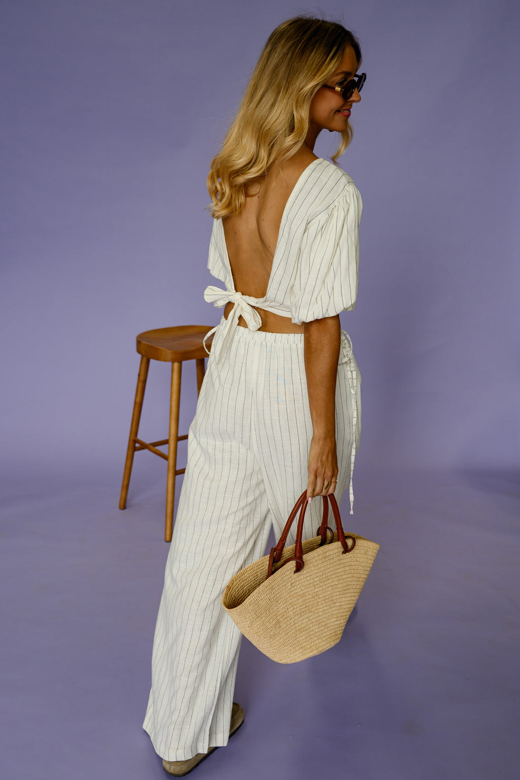Blouse Lisa - écrue à lignes