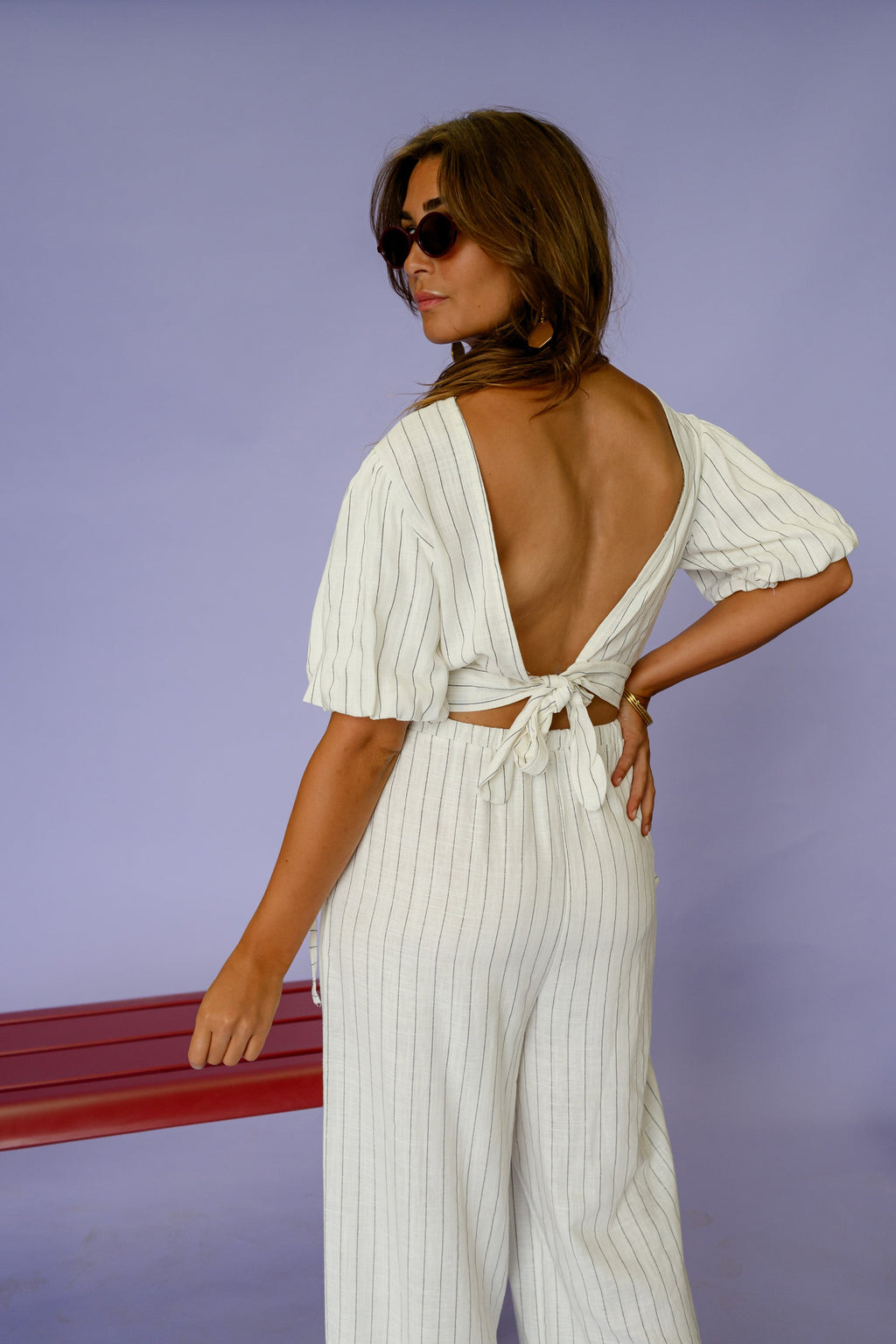 Blouse Lisa - écrue à lignes