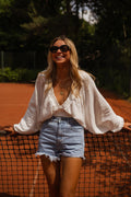 Blouse Manoa - blanche en gaze de coton