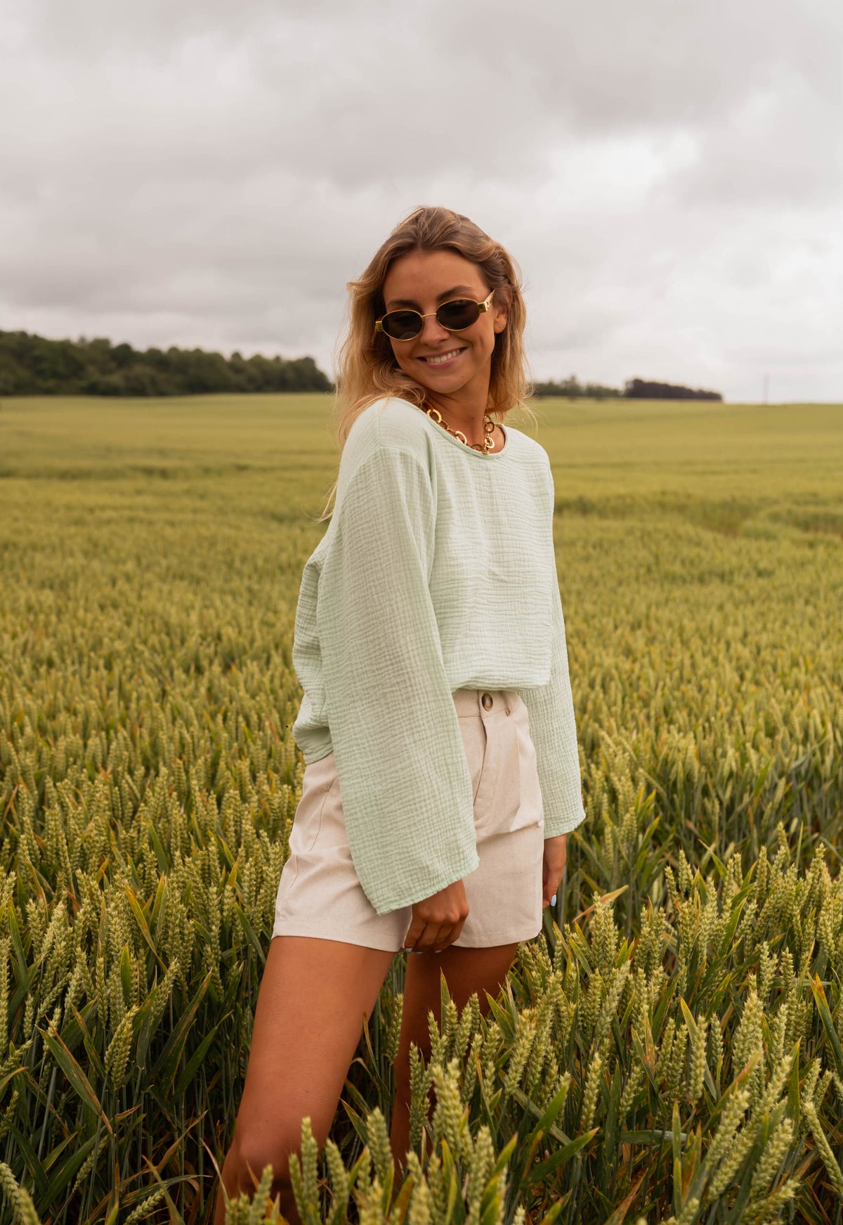 Blouse Meda - vert d’eau
