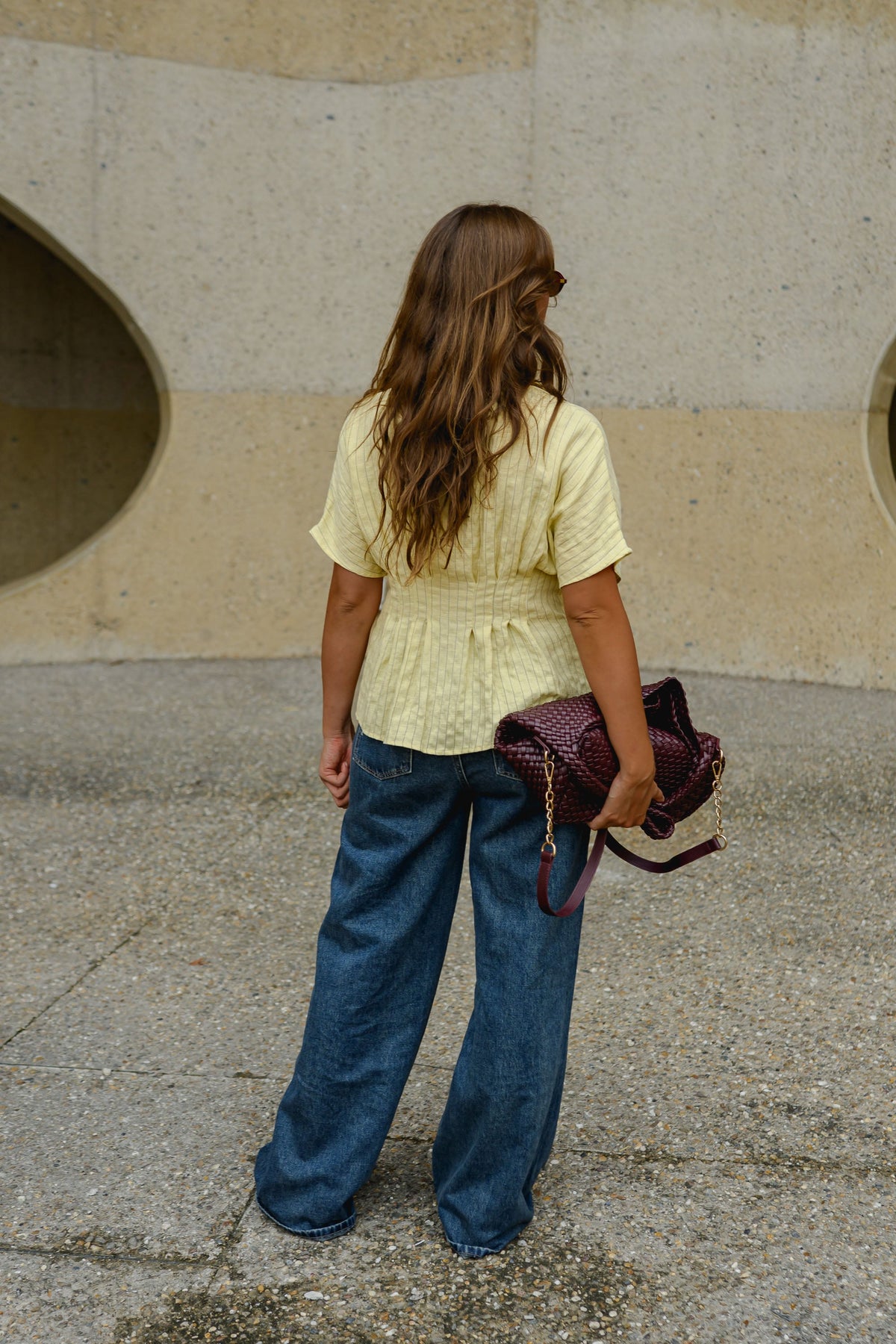 Blouse Raven - jaune à lignes