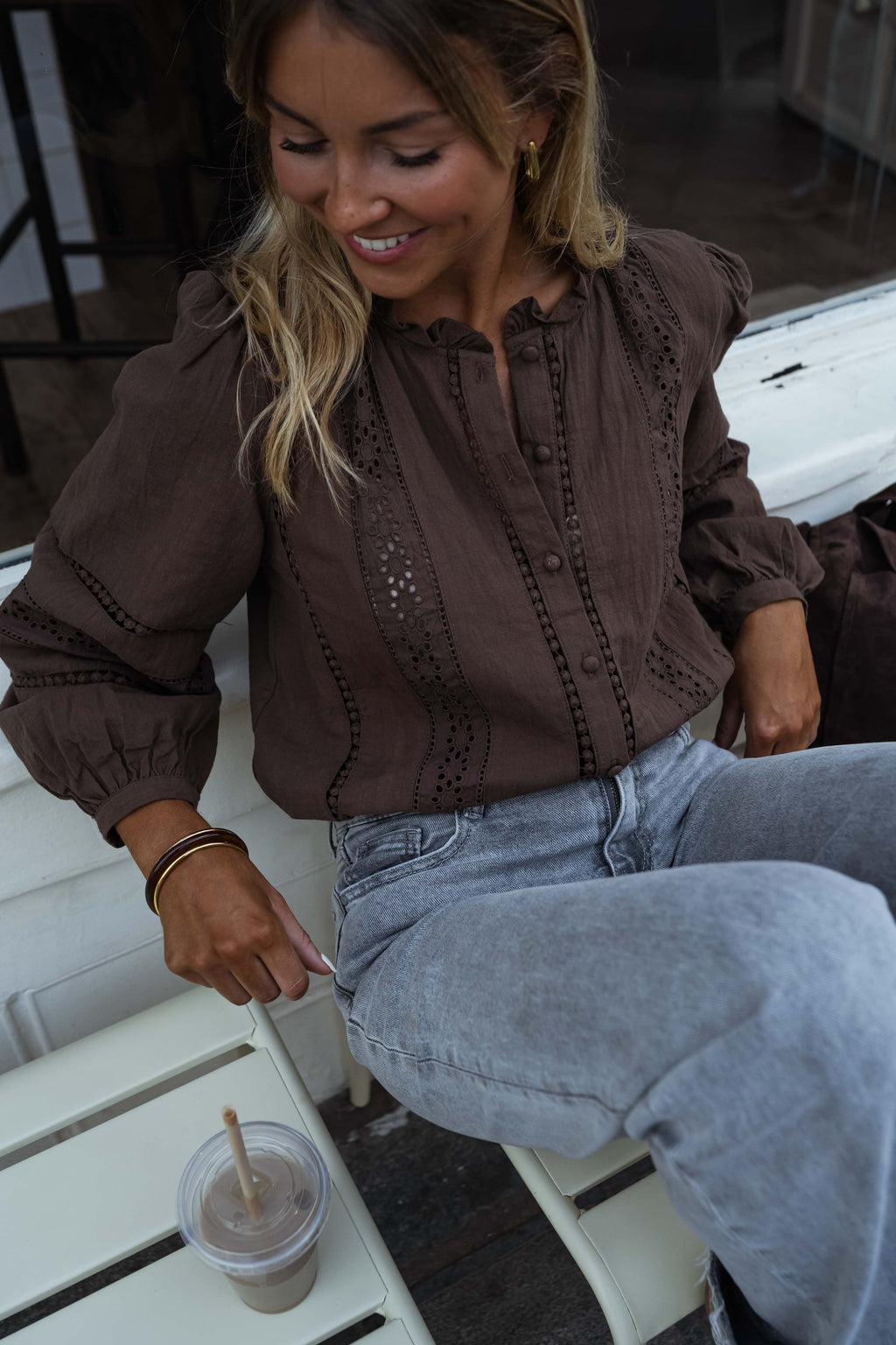Blouse Grain - chocolat
