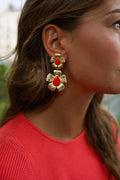 Boucles d'oreilles Flowa - rouge