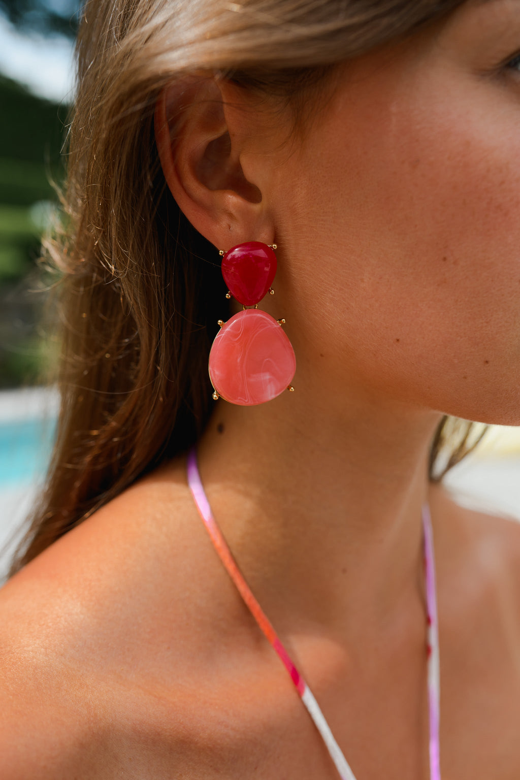 Boucles d'oreilles Jila - rose