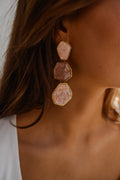Boucles d'oreilles Palo - dorées et rose