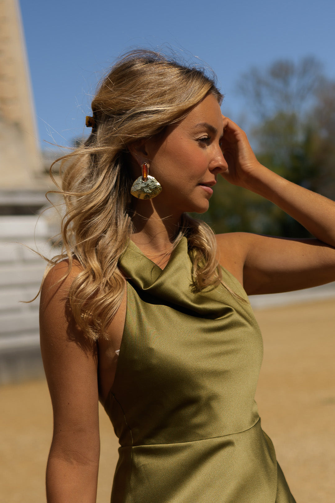 Boucles d'oreilles Paly - dorées et brunes