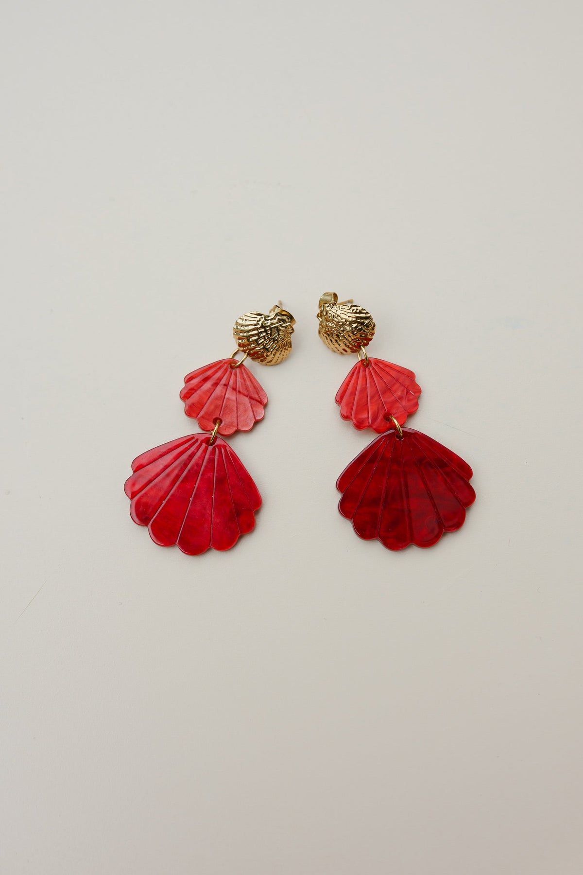 Boucles d'oreilles Shelly - rouge