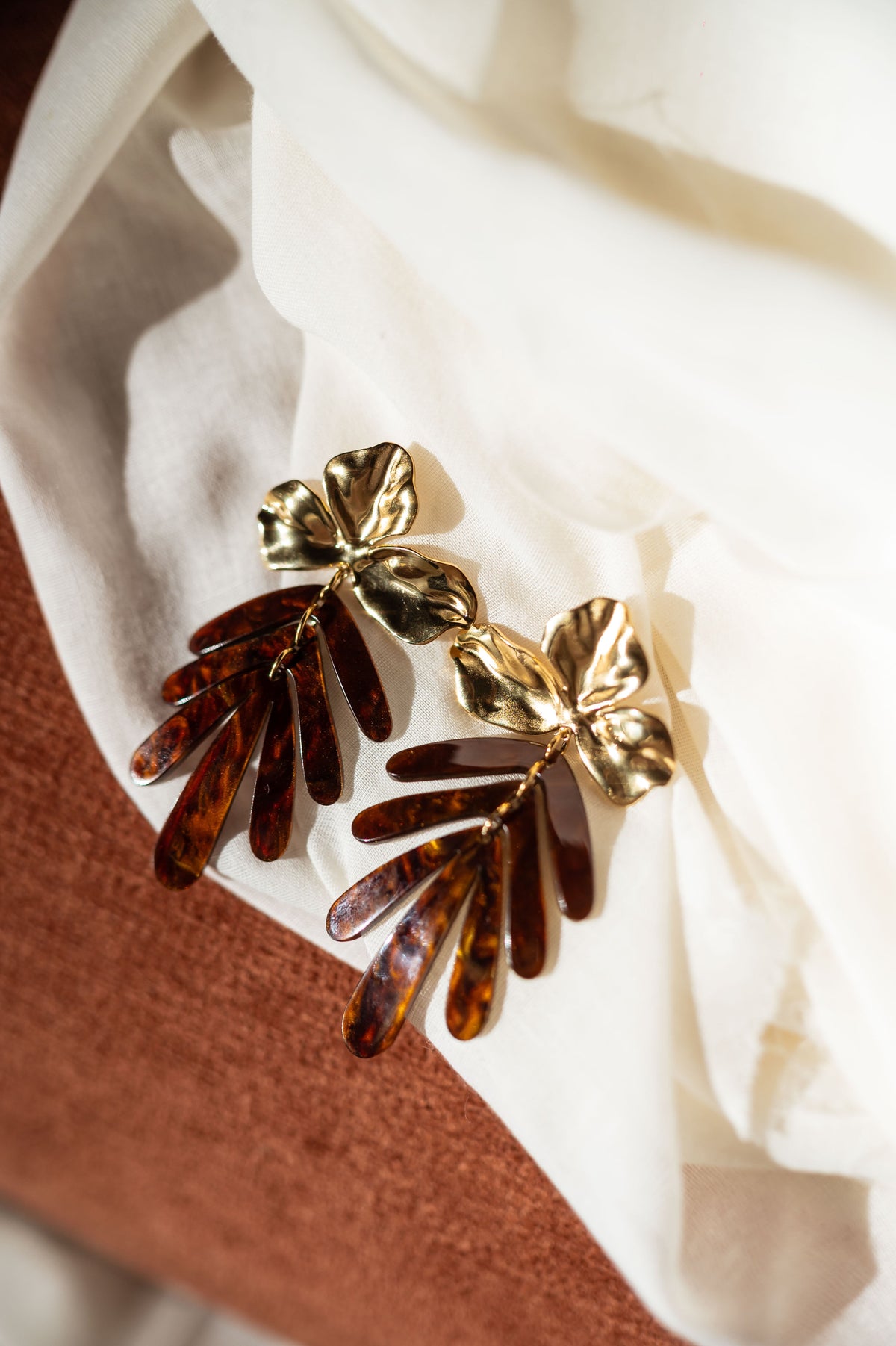 Boucles d’oreilles Divy - brune